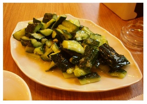 Beijing Smacked Cucumbers with Garlics.