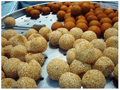 Chinese Food Sesame Glutinous Rice Balls.