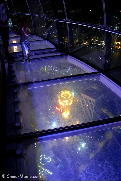 Shanghai Oriental Pearl Tower Glass Observation Deck.